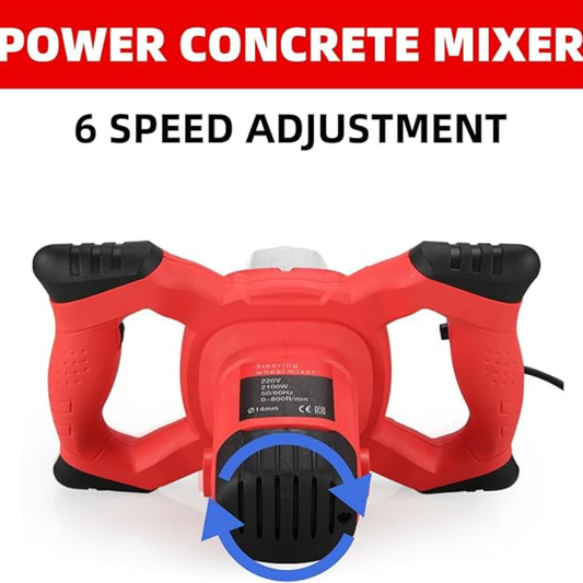 2300W Handheld Electric Cement and Mud Mixer (6-Speed, 110V)