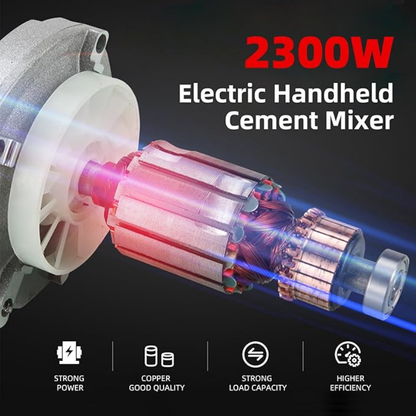 2300W Handheld Electric Cement and Mud Mixer (6-Speed, 110V)