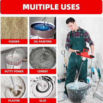 2300W Handheld Electric Cement and Mud Mixer (6-Speed, 110V)