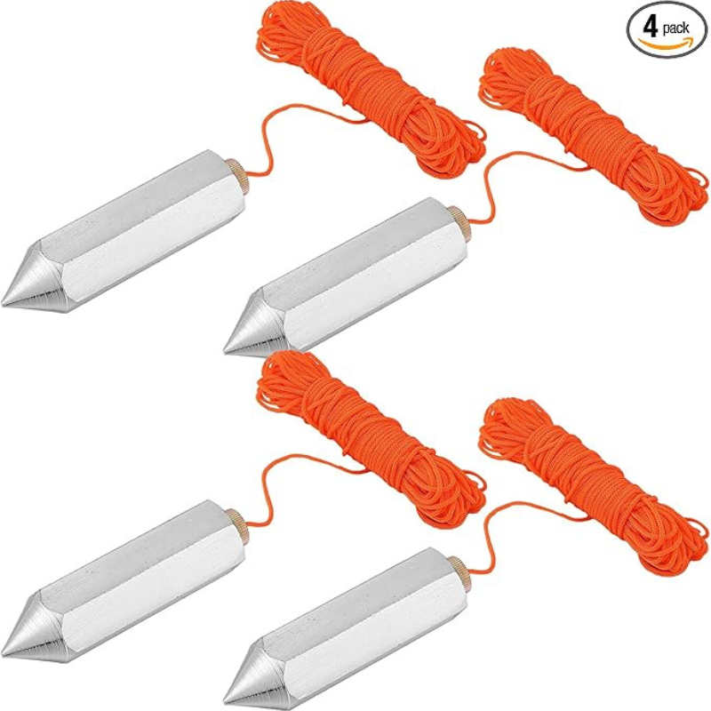 Steel Plumb Bob Alignment Set (4-Pack)